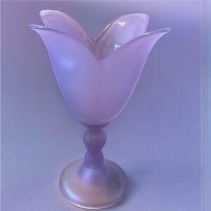 Ecoglass art glass piece, recycled glass, made in Spain, frosted on the outside